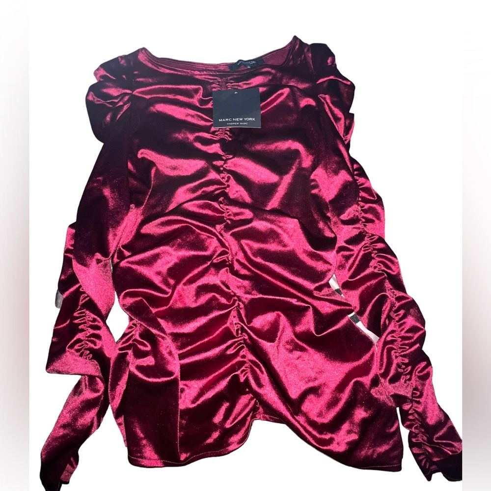 NWT Marc New York red ruched top